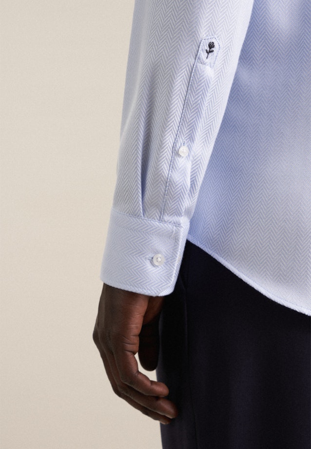 Shaped Business Hemd Streifen in Hellblau |  Seidensticker Onlineshop