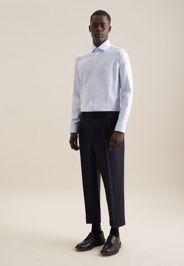 Shaped Business Hemd Streifen in Hellblau |  Seidensticker Onlineshop