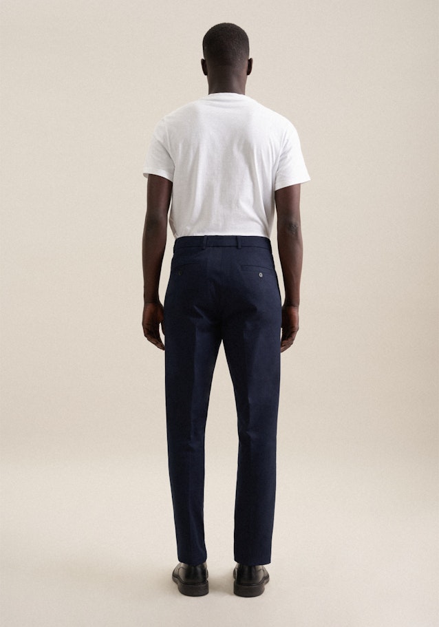 Regular Chino Uni in Bleu Foncé | Seidensticker Onlineshop
