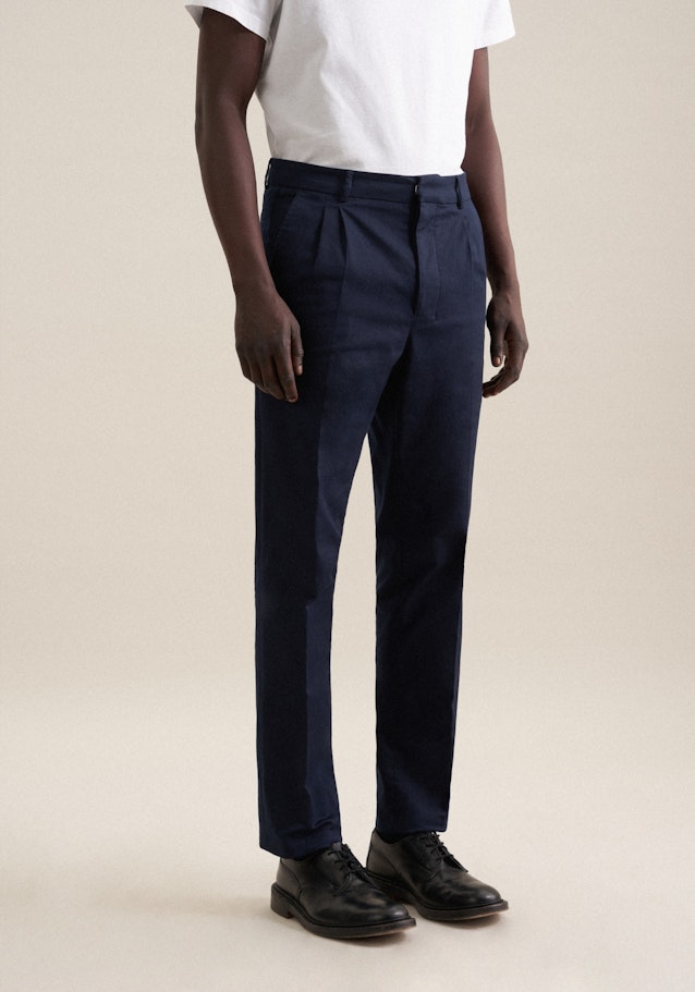 Regular Chino Uni in Bleu Foncé | Seidensticker Onlineshop