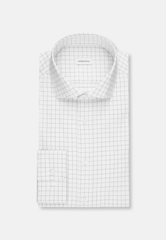 Shaped Business shirt Check in Medium Blue |  Seidensticker Onlineshop
