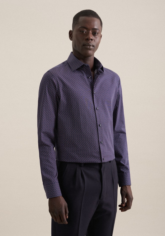 Shaped Business Hemd Druck in Rosa/Pink | Seidensticker Onlineshop