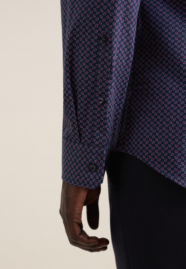 Shaped Business Hemd Druck in Rosa/Pink |  Seidensticker Onlineshop