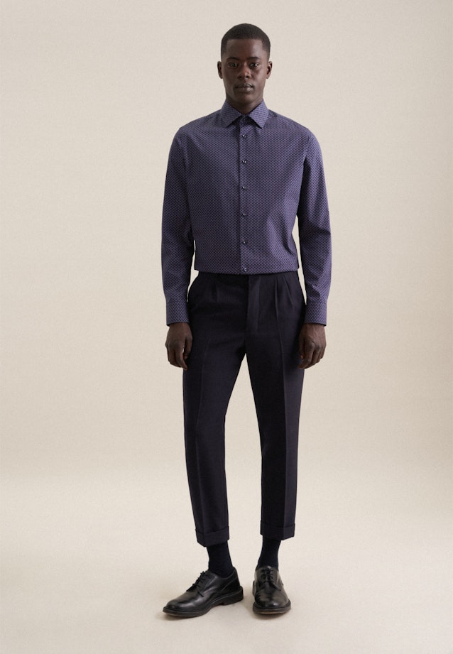 Shaped Business Hemd Druck in Rosa/Pink |  Seidensticker Onlineshop