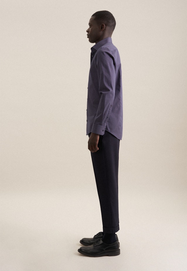 Shaped Business Hemd Druck in Rosa/Pink |  Seidensticker Onlineshop