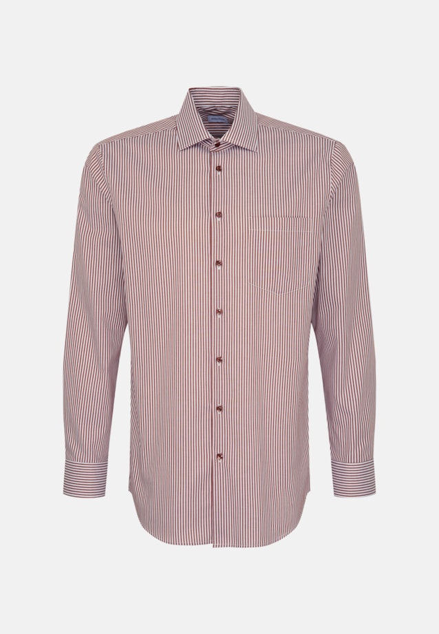 Chemise Business Regular Twill (sergé) Col Kent in Marron |  Seidensticker Onlineshop