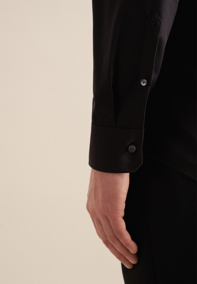 Regular Business shirt Uni in Black |  Seidensticker Onlineshop