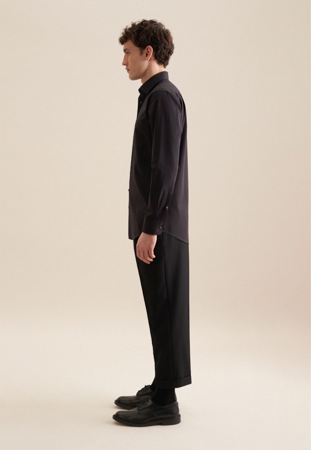Regular Business shirt Uni in Black |  Seidensticker Onlineshop