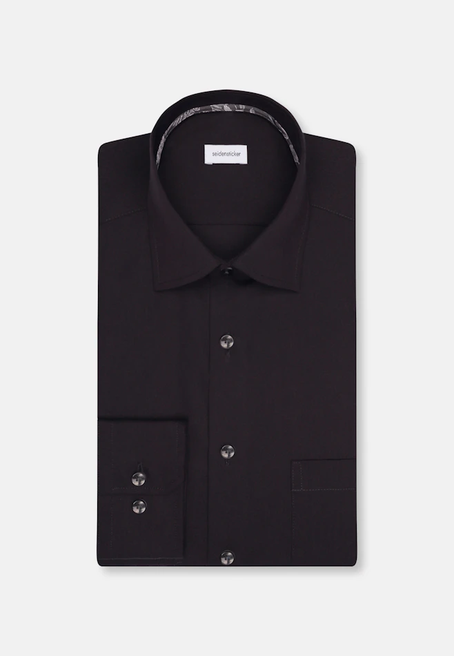 Regular Chemise d'affaires Uni dans Noir | Boutique en ligne Seidensticker
