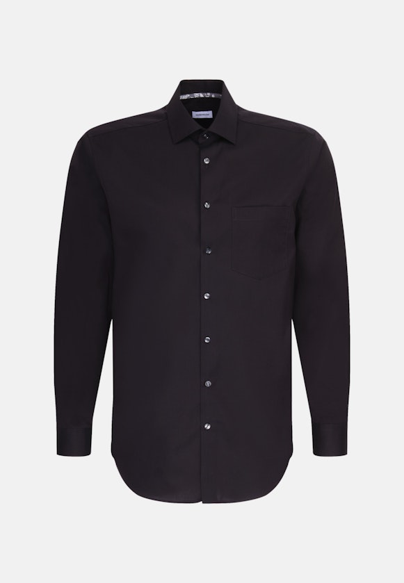 Regular Business shirt Uni in Black |  Seidensticker Onlineshop