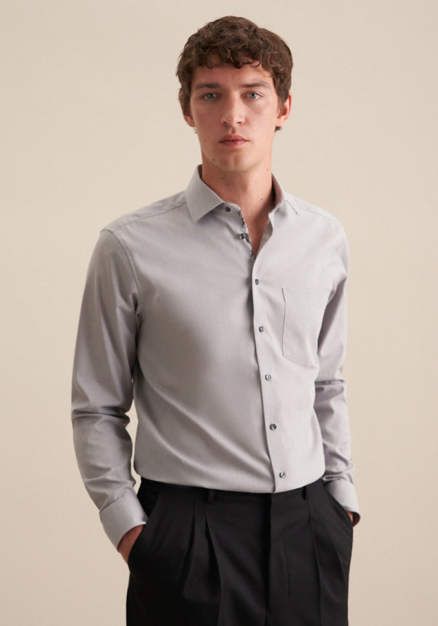 Regular Chemise Business Uni in Gris | Seidensticker Onlineshop