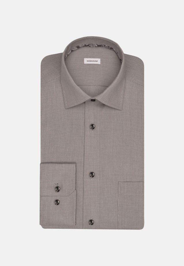 Non-iron Structure Business Shirt in Regular with Kent-Collar in Grey |  Seidensticker Onlineshop