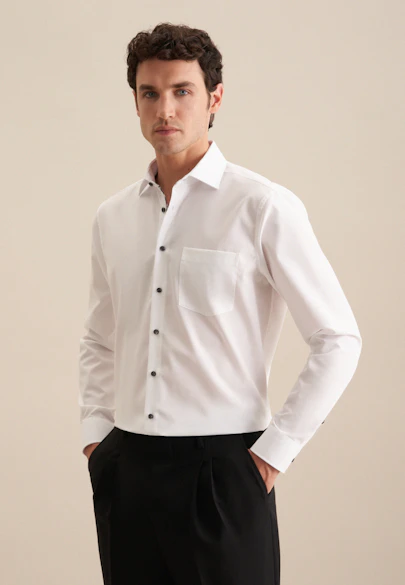 Regular Business shirt Uni in White |  Seidensticker Onlineshop