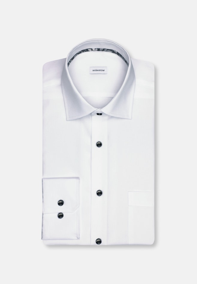 Regular Chemise d'affaires Uni dans Blanc | Boutique en ligne Seidensticker