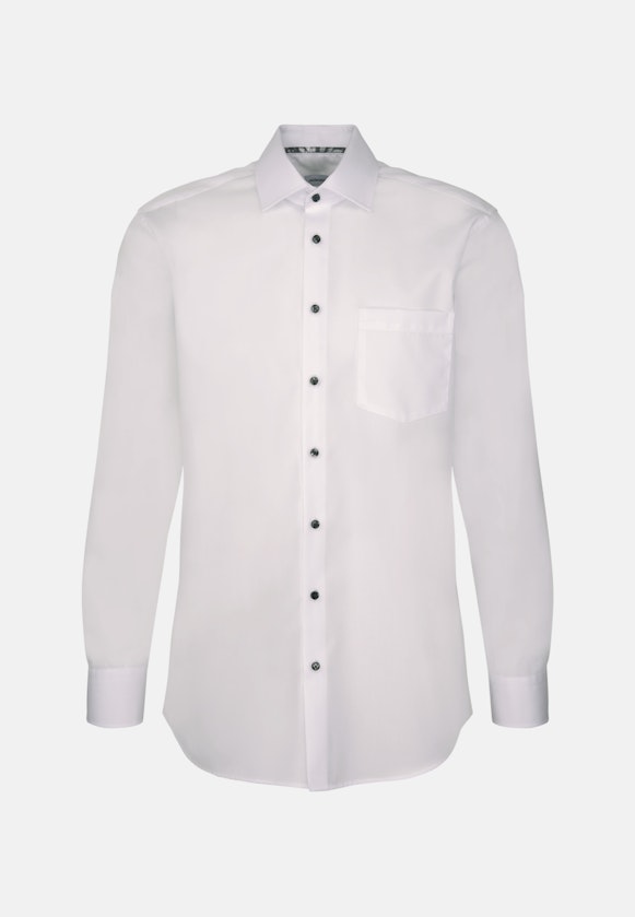 Chemise Business Regular Structuré Col Kent in Blanc |  Seidensticker Onlineshop