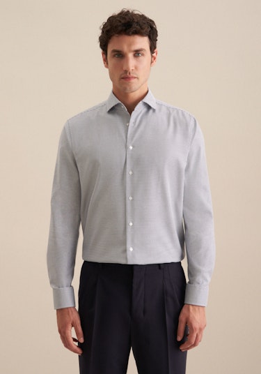 Regular Chemise Business Struktur bleu moyen Seidensticker