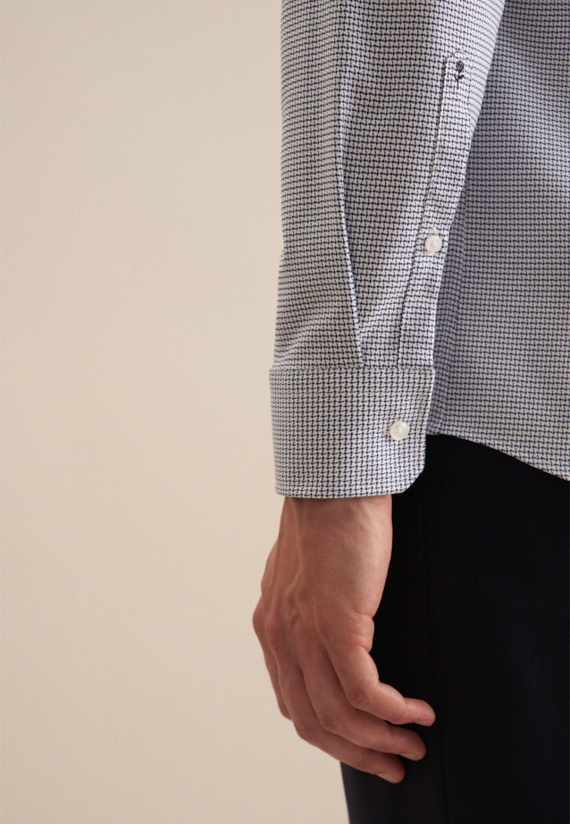 Regular Business Hemd Struktur in Mittelblau |  Seidensticker Onlineshop