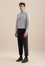 Regular Business Hemd Struktur in Mittelblau |  Seidensticker Onlineshop