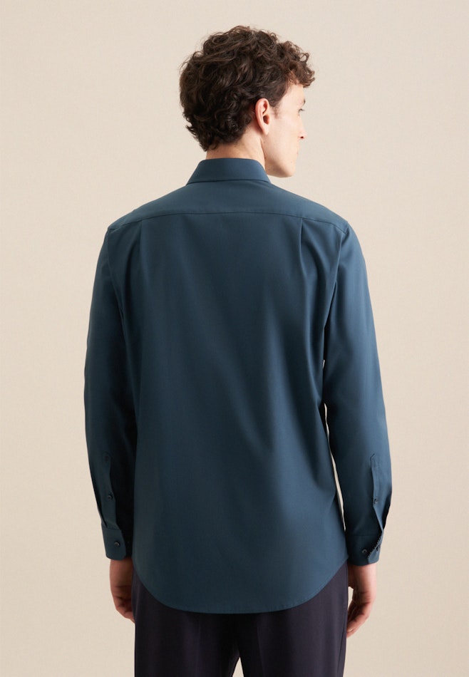 Non-iron Poplin Business Shirt in Comfort with Kent-Collar in Turquoise | Seidensticker online shop