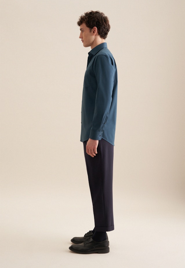 Comfort Business Hemd Uni in Türkis |  Seidensticker Onlineshop