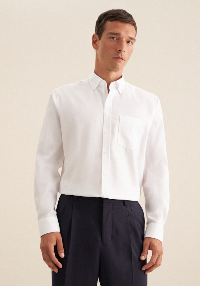 Regular Business Hemd Struktur in Weiß | Seidensticker Onlineshop