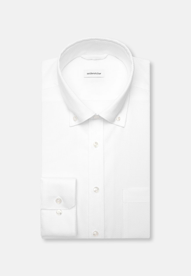 Regular Chemise d'affaires Structure dans Blanc | Boutique en ligne Seidensticker