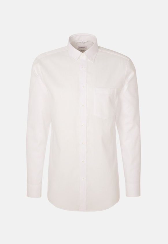 Non-iron Twill Business shirt in Regular with Button-Down-Collar in White |  Seidensticker Onlineshop