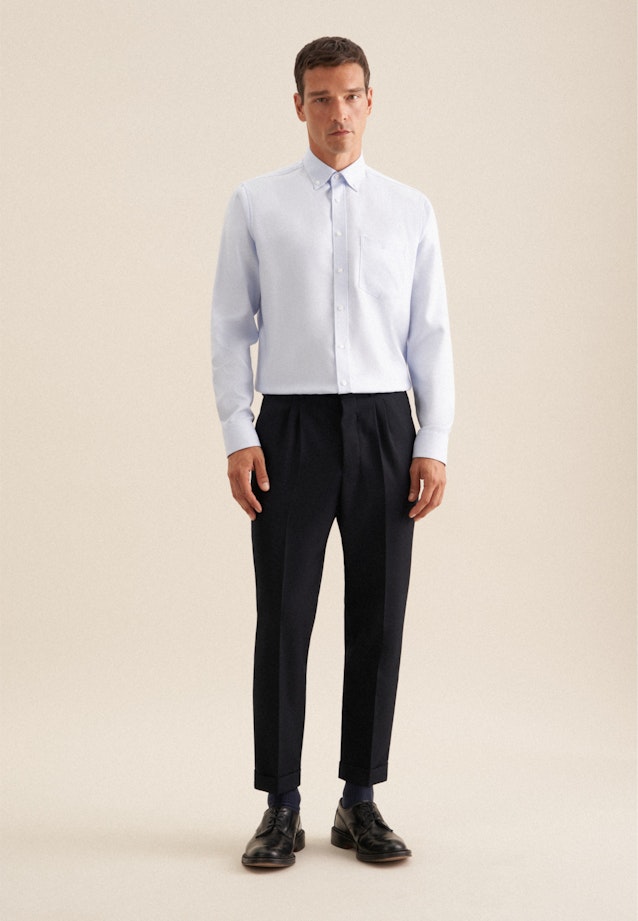 Regular Business Hemd Struktur in Hellblau |  Seidensticker Onlineshop