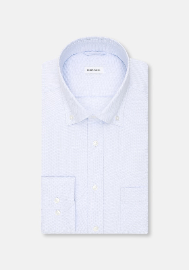 Regular Chemise d'affaires Structure dans Bleu Clair | Boutique en ligne Seidensticker