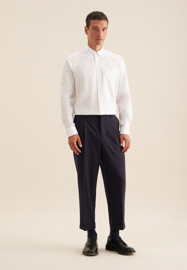 Non-iron Twill Business shirt in Regular with Button-Down-Collar in White |  Seidensticker Onlineshop