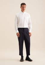 Non-iron Twill Business shirt in Regular with Button-Down-Collar in White |  Seidensticker Onlineshop