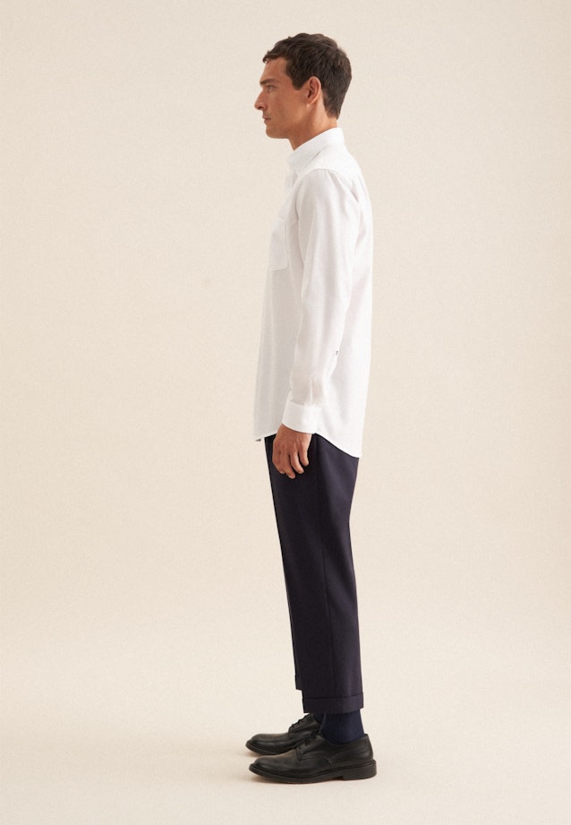 Non-iron Twill Business shirt in Regular with Button-Down-Collar in White |  Seidensticker Onlineshop