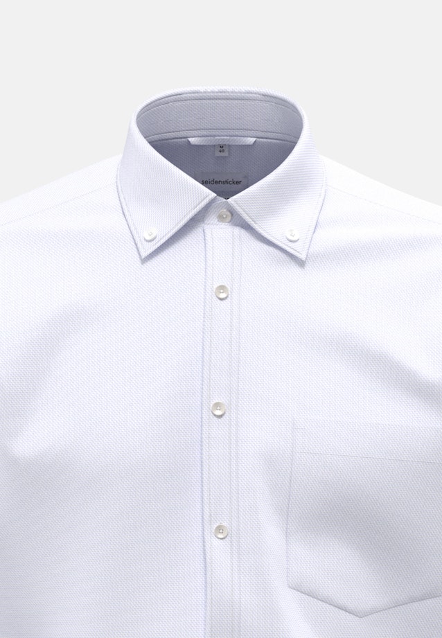 Non-iron Structure Business Shirt in Regular with Button-Down-Collar in Light Blue |  Seidensticker Onlineshop