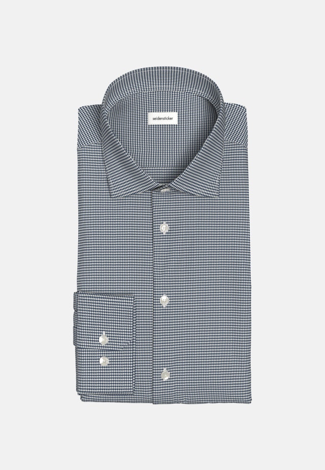 Chemise Business Shaped Satin Col Kent in Bleu Foncé |  Seidensticker Onlineshop