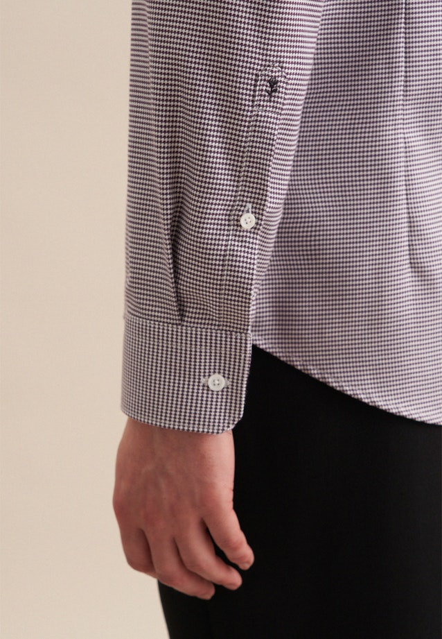 Shaped Business Hemd Pepita in Lila |  Seidensticker Onlineshop
