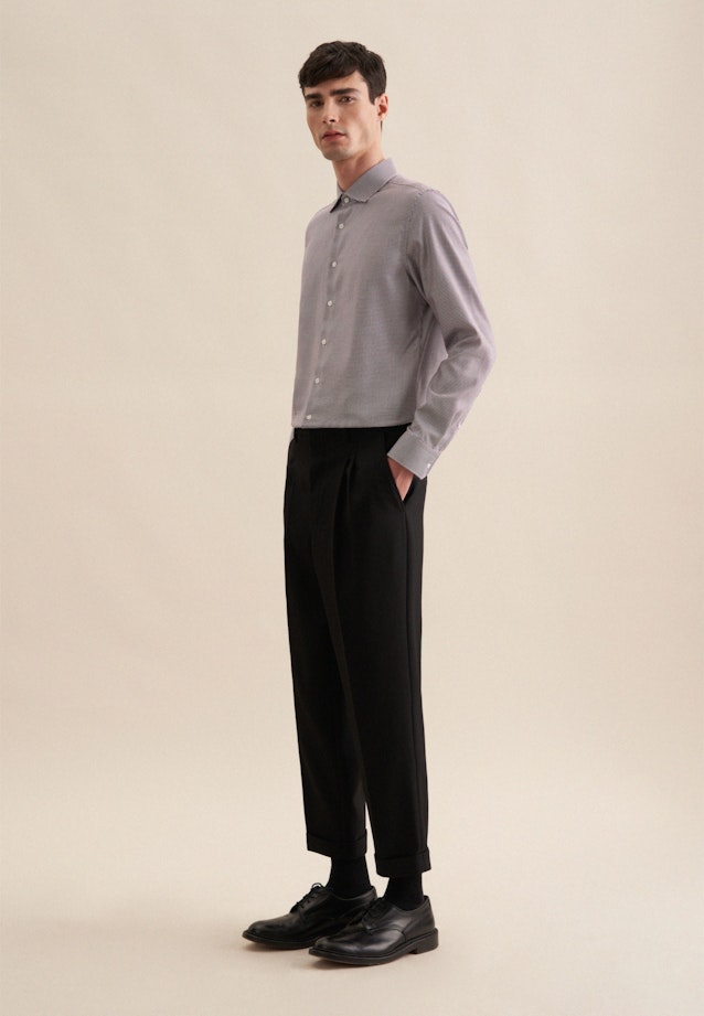 Shaped Business Hemd Pepita in Lila |  Seidensticker Onlineshop