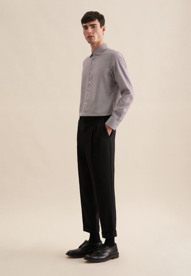 Shaped Business Hemd Pepita in Lila |  Seidensticker Onlineshop