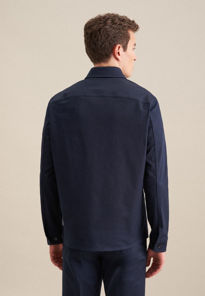 Regular Overshirt Uni in Dunkelblau | Seidensticker Onlineshop