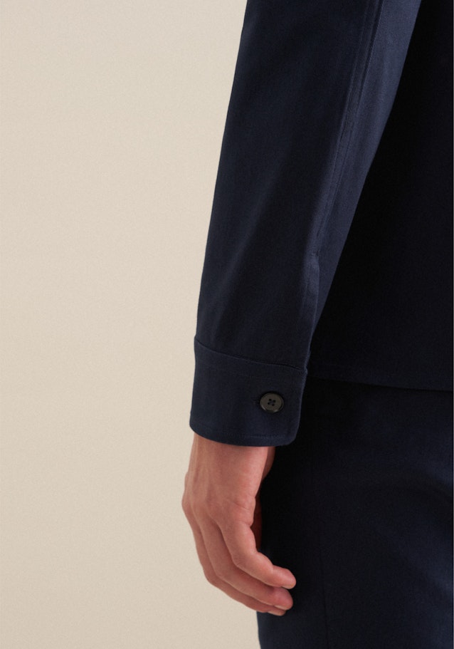Regular Overshirt Uni in Dunkelblau | Seidensticker Onlineshop