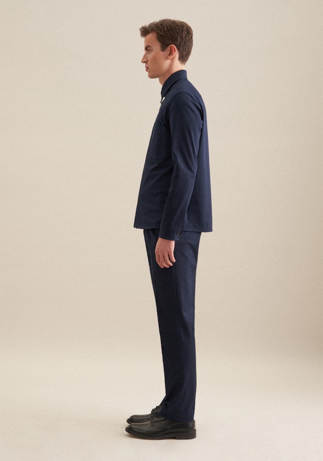 Regular Overshirt Uni in Dunkelblau | Seidensticker Onlineshop