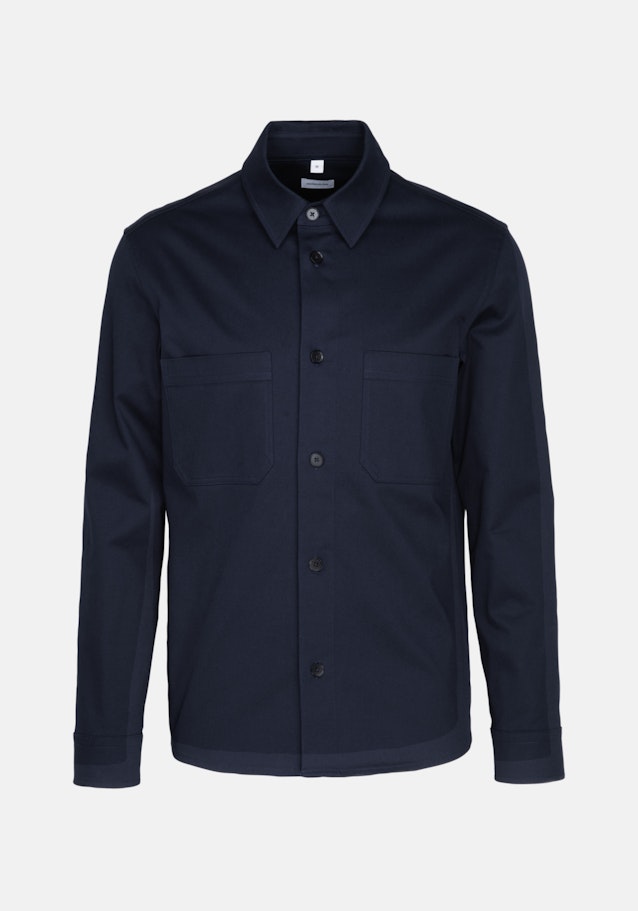 Regular Overshirt Uni in Dunkelblau | Seidensticker Onlineshop