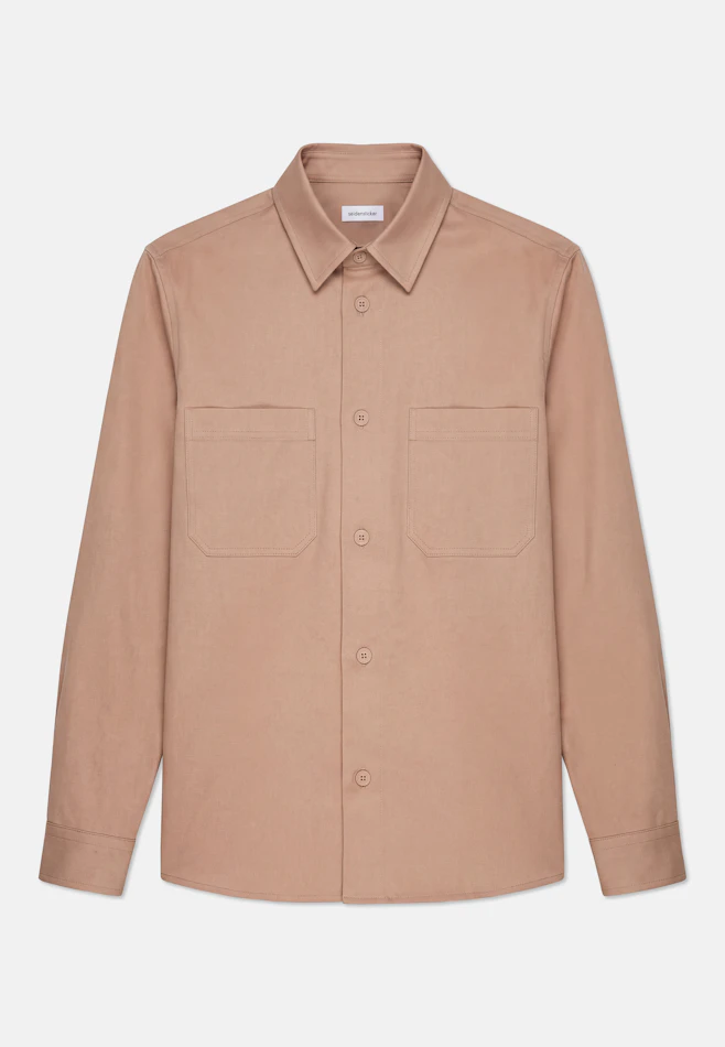 Regular Overshirt Uni in Braun | Seidensticker Onlineshop