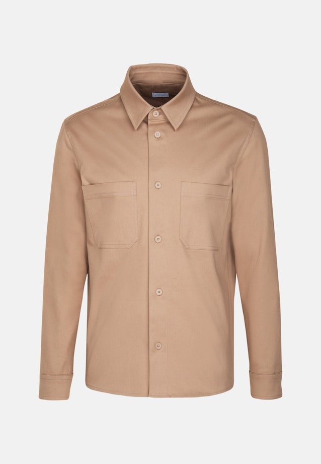 Collar Overshirt in Brown |  Seidensticker Onlineshop