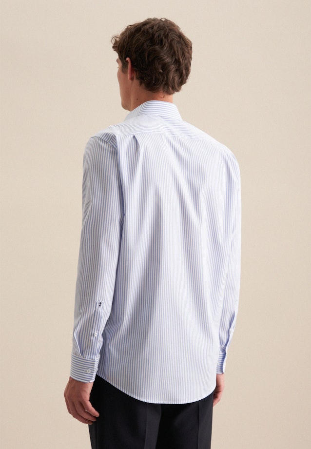 Non-iron Poplin Business Shirt in Regular with Kent-Collar in Light Blue |  Seidensticker Onlineshop