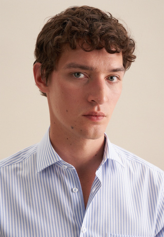 Regular Business Hemd Streifen in Hellblau |  Seidensticker Onlineshop