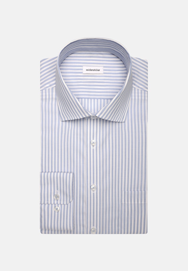 Non-iron Poplin Business Shirt in Regular with Kent-Collar in Light Blue |  Seidensticker Onlineshop