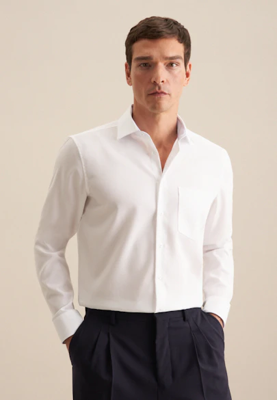 Regular Business shirt Small pattern in White |  Seidensticker Onlineshop