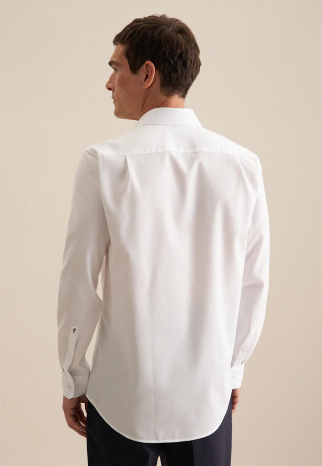 Regular Chemise d'affaires Petit motif dans Blanc | Boutique en ligne Seidensticker