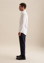 Non-iron Structure Business Shirt in Regular with Kent-Collar and extra long sleeve in White |  Seidensticker Onlineshop