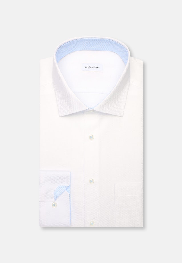 Regular Business shirt Small pattern in White |  Seidensticker Onlineshop